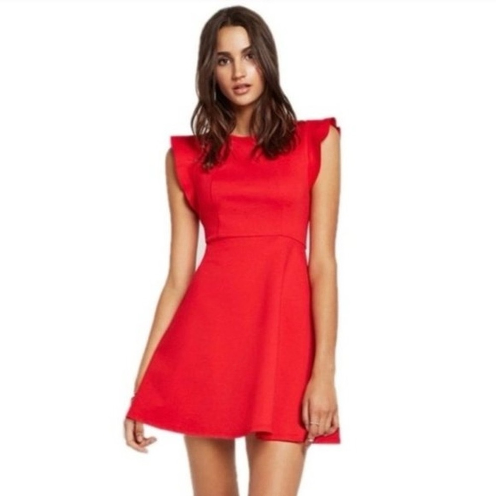 BCBGeneration Vibrant Red Mini Dress | Wedding Guest | Party Dress